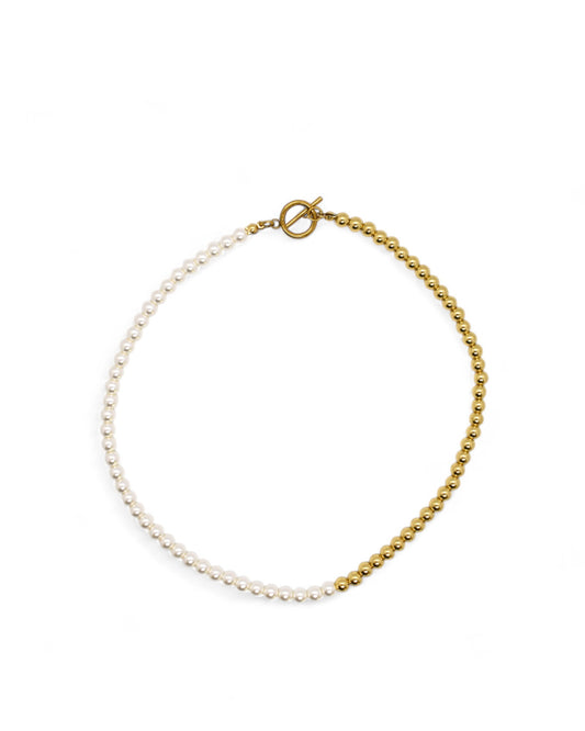 COLLAR PERLAS HALF & HALF